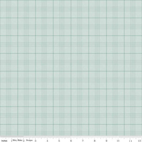 Image of Flannel Peter Rabbit™ & Friends Plaid Blue flannel cotton fabric by Riley Blake Official Licensed Product for Riley Blake Designs. Features checks on a blue background. Cute Little Fabric Shop