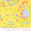 Image of the Sherbet Sunshine Flan Bouquets Sunshine by Corey Yoder for Moda Fabrics. Features flowers on a yellow background. Cute Little Fabric Shop