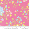 Image of the Sherbet Sunshine Flan Bouquets Petal Pink by Corey Yoder for Moda Fabrics. Features flowers on a pink background. Cute Little Fabric Shop
