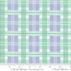 Image of the Sherbet Sunshine Flan Plaid Lavender by Corey Yoder for Moda Fabrics. Features plaid on a purple background. Cute Little Fabric Shop