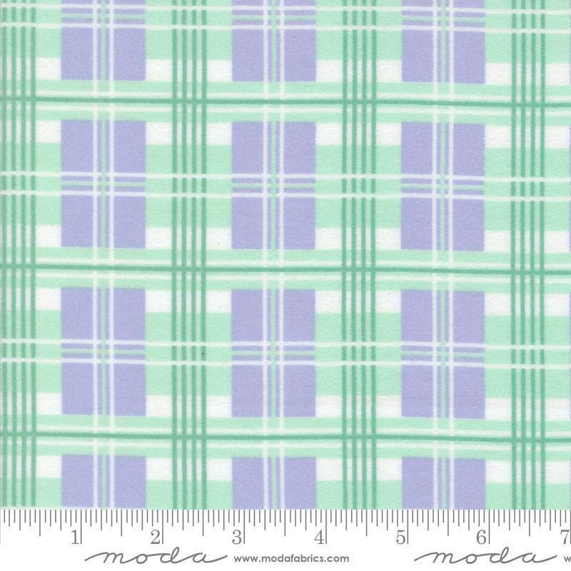 Image of the Sherbet Sunshine Flan Plaid Lavender by Corey Yoder for Moda Fabrics. Features plaid on a purple background. Cute Little Fabric Shop