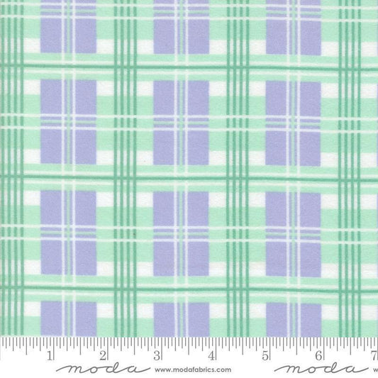 Image of the Sherbet Sunshine Flan Plaid Lavender by Corey Yoder for Moda Fabrics. Features plaid on a purple background. Cute Little Fabric Shop