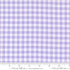 Image of the Sherbet Sunshine Flan Gingham Lavender by Corey Yoder for Moda Fabrics. Features gingham on a purple background. Cute Little Fabric Shop