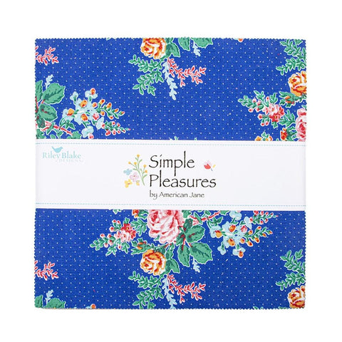 SALE Simple Pleasures Layer Cake 10" Stacker Bundle - Riley Blake Designs - 42 piece Precut Pre cut - Floral - Quilting Cotton Fabric