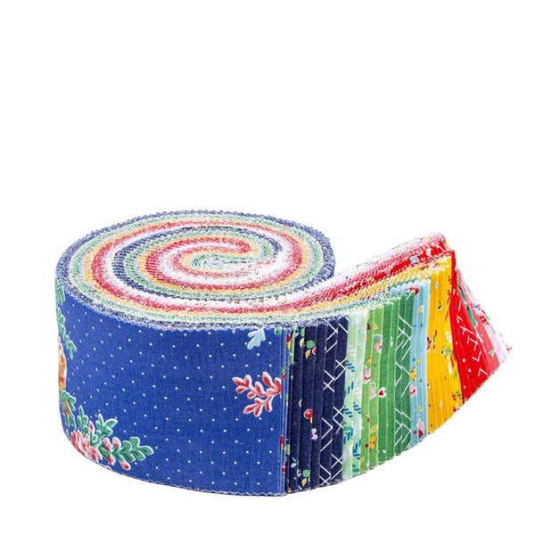 SALE Simple Pleasures 2.5 Inch Rolie Polie Jelly Roll 40 pieces - Riley Blake Designs - Floral - Precut Pre cut Bundle - Cotton Fabric