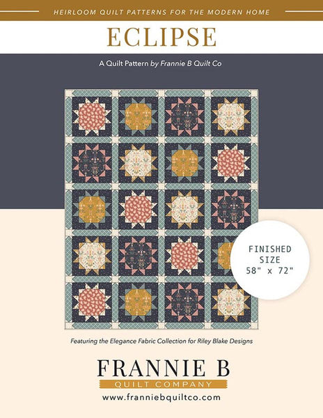 Eclipse Quilt PATTERN P172 by Frannie B Quilting Co. - Riley Blake Designs - Stars - INSTRUCTIONS Only - Piecing