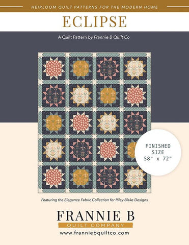 Eclipse Quilt PATTERN P172 by Frannie B Quilting Co. - Riley Blake Designs - Stars - INSTRUCTIONS Only - Piecing