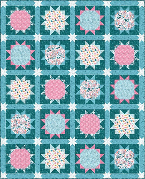 Eclipse Quilt PATTERN P172 by Frannie B Quilting Co. - Riley Blake Designs - Stars - INSTRUCTIONS Only - Piecing
