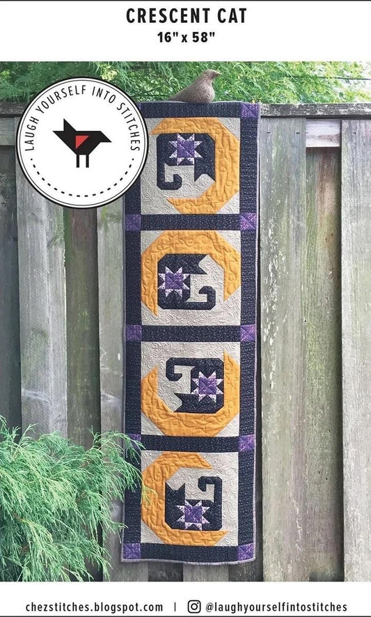 SALE Crescent Cat Quilt PATTERN P197 - Laugh Yourself Into Stitches - Riley Blake Designs - INSTRUCTIONS Only - Strong Beginner