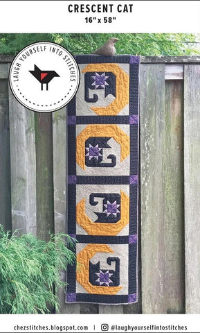 SALE Crescent Cat Quilt PATTERN P197 by Laugh Yourself Into Stitches - Riley Blake Designs - INSTRUCTIONS Only - Strong Beginner