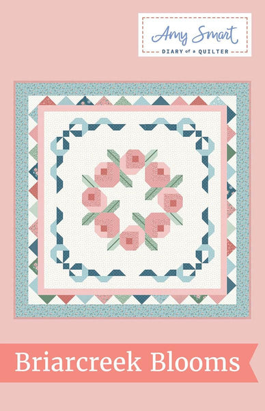 SALE Briarcreek Blooms Quilt PATTERN P123 by Amy Smart - Riley Blake Designs - INSTRUCTIONS Only - 2 Sizes - Square Quilts