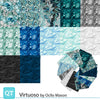 SALE Virtuoso Fat Quarter Bundle 12-Piece - QT Fabrics -  Precut - Ocean Paint Marble Abstract - Quilting Cotton Fabric