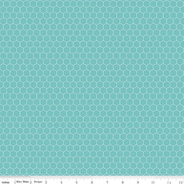 SALE Farm Girl Vintage Companion Prints Honeycomb C8742 Cottage - Riley Blake - Hexagons Geometric - Lori Holt - Quilting Cotton Fabric