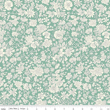 1 Yard 11" End of Bolt - SALE Liberty Emily Blossom Olive Leaf A WIDEBACK 0166W7412A - Riley Blake - 108" - Quilting Cotton Fabric