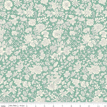 1 Yard 11" End of Bolt - SALE Liberty Emily Blossom Olive Leaf A WIDEBACK 0166W7412A - Riley Blake - 108" - Quilting Cotton Fabric