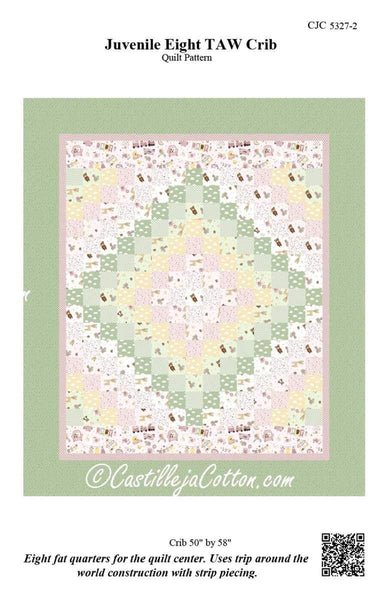 SALE Juvenile Eight Taw Crib Quilt PATTERN P148 by Castilleja Cotton - Riley Blake Designs - INSTRUCTIONS Only - Fat Quarter Friendly