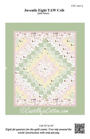 SALE Juvenile Eight Taw Crib Quilt PATTERN P148 by Castilleja Cotton - Riley Blake Designs - INSTRUCTIONS Only - Fat Quarter Friendly