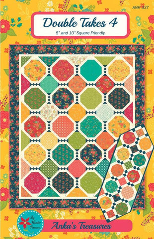 SALE Double Takes 4 Quilt PATTERN P154 - Heather Peterson - Riley Blake Designs - INSTRUCTIONS Only - Piecing 10" Stacker Friendly