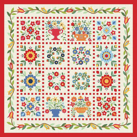 Treasure Chest Fancy Quilt PATTERN P205 by American Jane - Riley Blake Designs - INSTRUCTIONS Only - Applique - Fat Quarter Friendly