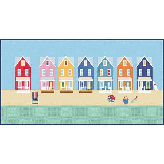 SALE Beach Houses Quilt PATTERN P205 - American Jane Patterns - Riley Blake Designs - INSTRUCTIONS Only - Houses on the Shoreline