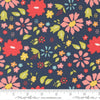 2yd 27" End of Bolt - SALE Delightfully Yours Floral WIDEBACK 108035 Navy - Moda Fabrics - 108" - Quilting Cotton Fabric