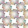 Image of Bedazzled Flares White quilting cotton fabric by Morris Creative Group for QT Fabrics. Features dots on a white background. Cute Little Fabric Shop
