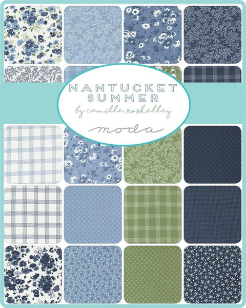 Nantucket Summer Layer Cake 10" 55260LC Stacker Bundle - Moda Fabrics - 42 piece Precut Pre cut - Floral Flowers - Quilting Cotton Fabric