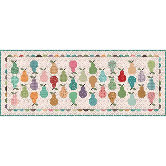DEAL Pretty Pears Runner Boxed Quilt Kit KT-16471 - Lori Holt - Gentler Times - Riley Blake Designs - Pattern Fabric Kit -  Quilting Cotton