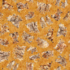 Image of Roar of the Pride Cubs Toss Gold quilting cotton fabric by Morris Creative Group for QT Fabrics. Features cubs on a gold background. Cute Little Fabric Shop