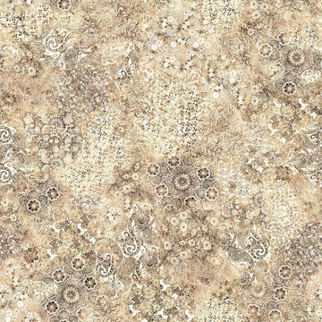 Image of Roar of the Pride Blender Birch quilting cotton fabric by Morris Creative Group for QT Fabrics. Features abstract on a tan background. Cute Little Fabric Shop