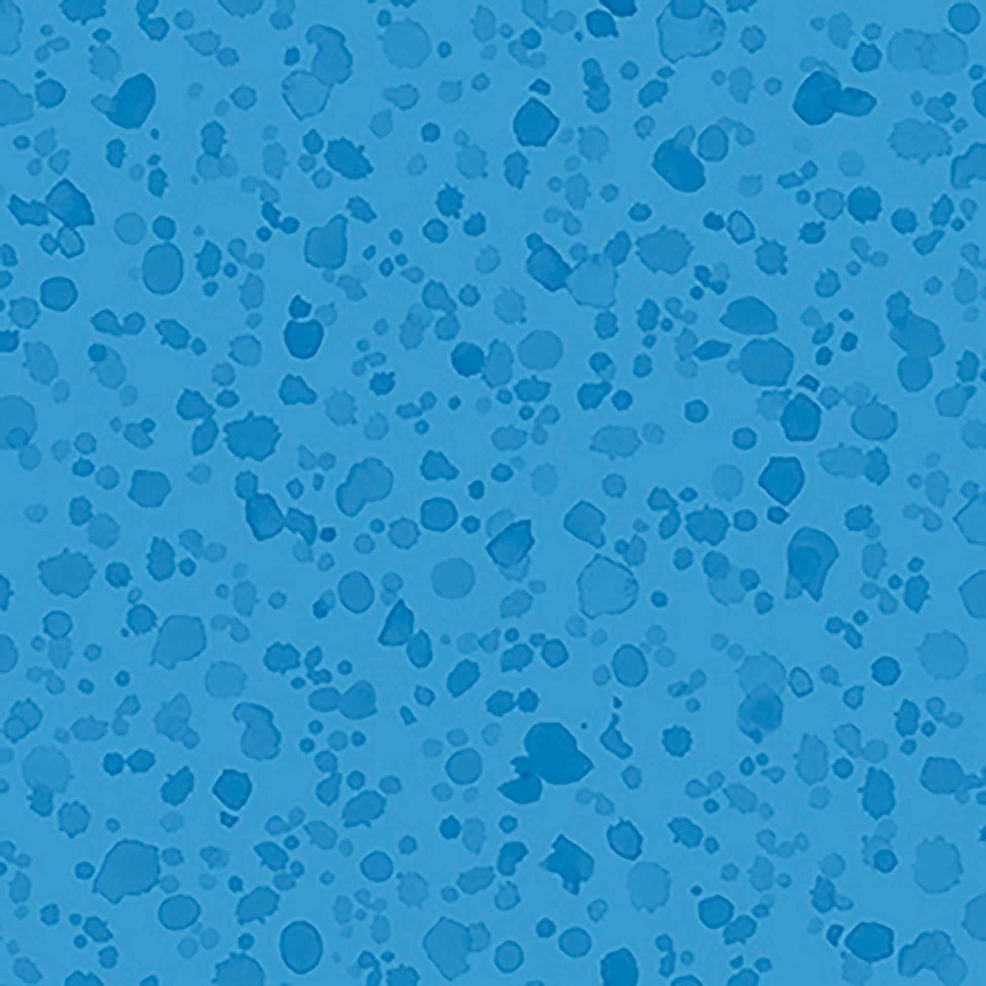 Image of Healing Garden Paint Splash Blender Blue quilting cotton fabric by Jane Maday for QT Fabrics. Features paint on a blue background. Cute Little Fabric Shop