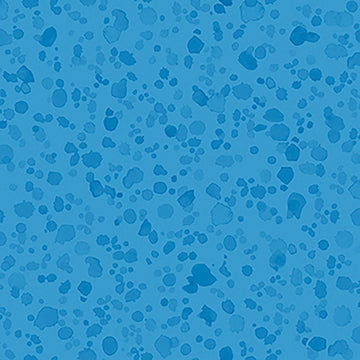 Image of Healing Garden Paint Splash Blender Blue quilting cotton fabric by Jane Maday for QT Fabrics. Features paint on a blue background. Cute Little Fabric Shop