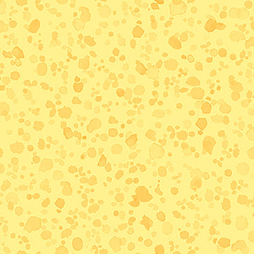 Image of Healing Garden Paint Splash Blender Yellow quilting cotton fabric by Jane Maday for QT Fabrics. Features paint on a yellow background. Cute Little Fabric Shop