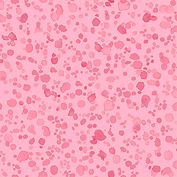 Image of Healing Garden Paint Splash Blender Pink quilting cotton fabric by Jane Maday for QT Fabrics. Features paint on a pink background. Cute Little Fabric Shop