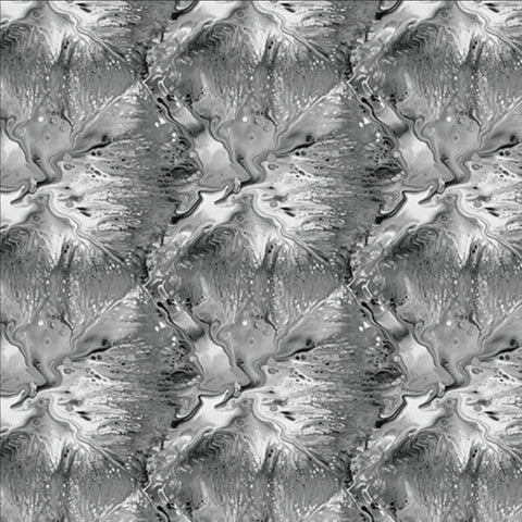 Image of the Virtuoso Texture Gray quilting cotton fabric by Ocllo Mason for QT Fabrics. Features swirled gray paint. Cute Little Fabric Shop