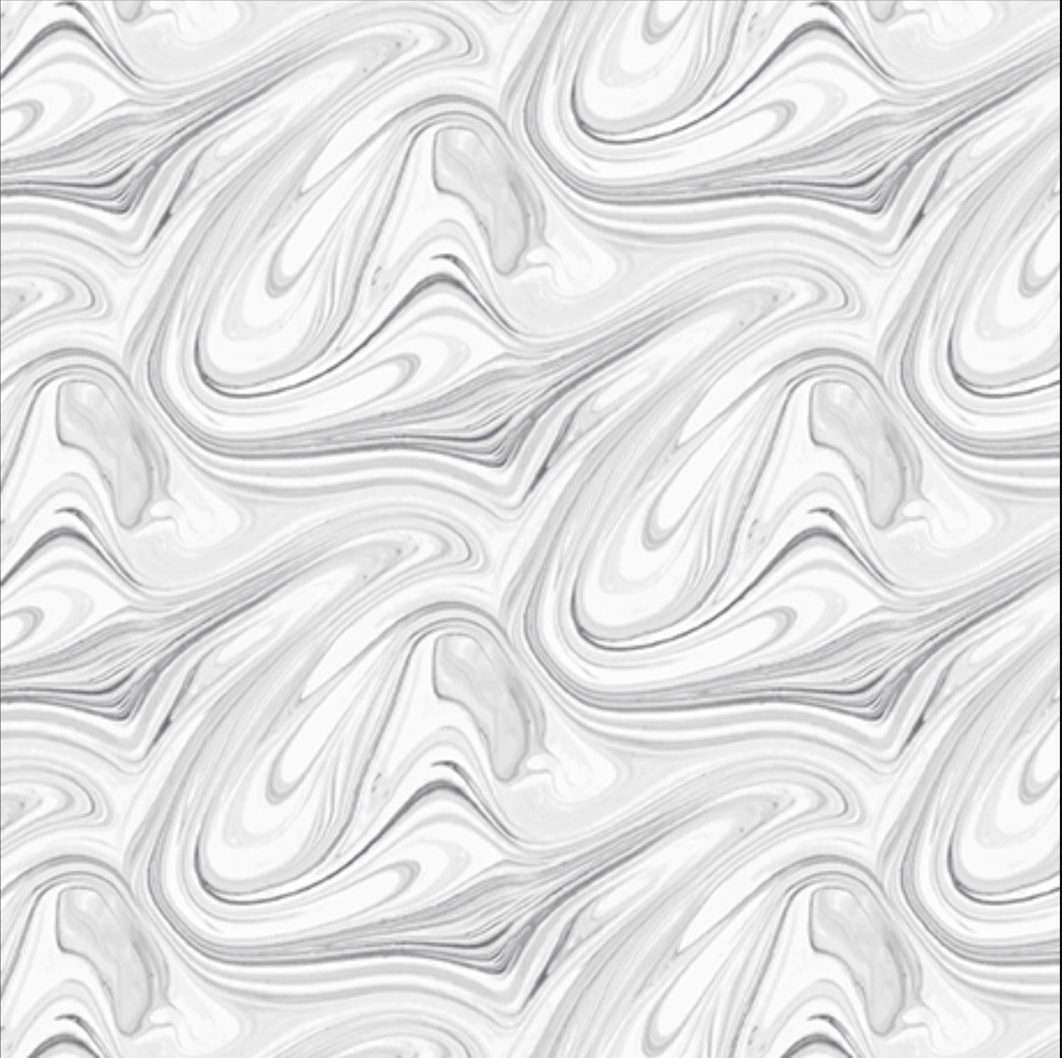 Image of the Virtuoso Marble Gray quilting cotton fabric by Ocllo Mason for QT Fabrics. Features swirled gray and white paint. Cute Little Fabric Shop