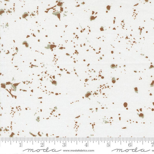 Image of the For My Boys Oliver Splatter Cream quilting cotton fabric by Sewn By Amy Schelle for Moda Fabrics. Features splatters on an off white background. Cute Little Fabric Shop