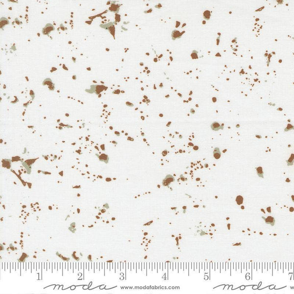 Image of the For My Boys Oliver Splatter Cream quilting cotton fabric by Sewn By Amy Schelle for Moda Fabrics. Features splatters on an off white background. Cute Little Fabric Shop