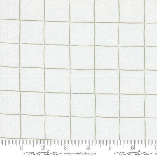 Image of the For My Boys Oliver Checks Cream quilting cotton fabric by Sewn By Amy Schelle for Moda Fabrics. Features squares on a cream background. Cute Little Fabric Shop