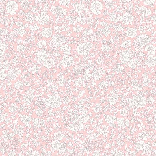 3 yard cut - Liberty Wide-Width Emily Blossom Powder Rose A WIDE BACK 0166W7406A - Riley Blake - 107/108" Wide - Quilting Cotton Fabric
