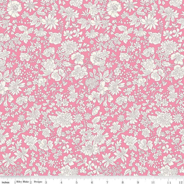 3 yard cut - Liberty Wide-Width Emily Blossom Vintage Pink A WIDE BACK 0166W7407A - Riley Blake - 107/108" Wide - Quilting Cotton Fabric