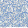 3-Yard cut - Liberty Wide-Width Emily Blossom Marine Blue A WIDEBACK 0166W7410A - Riley Blake - 108" - Quilting Cotton Fabric