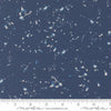 Image of the For My Boys Henry Splatter Navy quilting cotton fabric by Amy Schelle for Moda Fabrics. Features paint splatter on a blue background. Cute Little Fabric Shop.