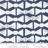 Image of the For My Boys Henry Bowtie Navy quilting cotton fabric by Amy Schelle for Moda Fabrics. Features bowties on a blue background. Cute Little Fabric Shop.