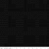 Image of the American Jane Pindots Black quilting cotton fabric by American Jane for Riley Blake Designs. Features tiny dots on a black background. Cute Little Fabric Shop