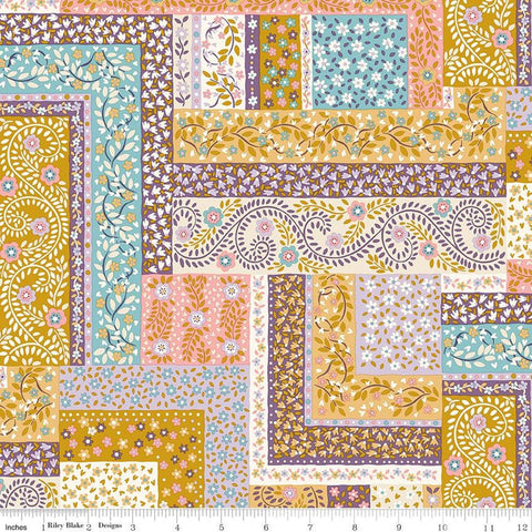 Tudor Celebration 01667442C Patchwork Scarves C - Riley Blake Designs - Floral Flowers - Liberty Fabrics - Quilting Cotton Fabric