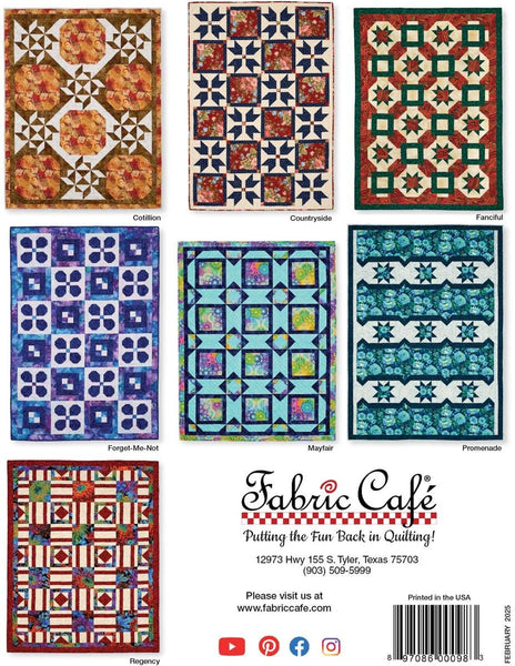 Make It Home With 3-Yard Quilts Quilt PATTERN Book P018 by Fabric Café - Riley Blake - INSTRUCTIONS Only - Multiple Sizes