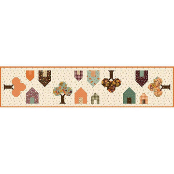 DEAL Shades of Autumn Runner Quilt PATTERN P157 - Sandy Gervais - Riley Blake Designs- INSTRUCTIONS Only - Pieced Trees Houses