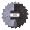 Blackout 5" Stacker Bundle - Riley Blake Designs - 42-Piece Precut  - Grayscale Shapes - Quilting Cotton Fabric