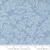Image of the Nantucket Summer Dots Light Blue quilting cotton fabric by Camille Roskelley for Moda Fabrics. Features flowers on a blue background. Cute Little Fabric Shop